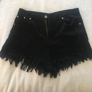 Love Tree High Waisted Black Denim Shorts